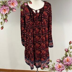 Old Navy Floral and‎ deer print long sleeve Dress size petite small